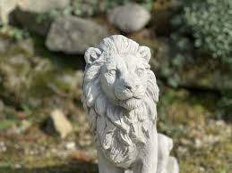 Stone Lion Statue Figurine Guardian