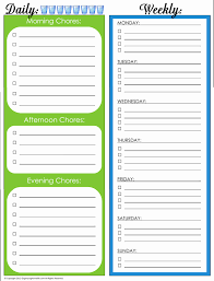 Daily Chore Chart Template Elegant Free Printable Chore
