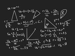 Vector Realistic Math Chalkboard
