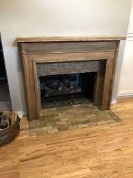 Antique Fireplace Mantel Wood