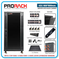 prorack 42u 600x800mm server data rack