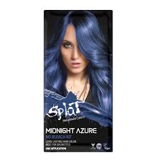 Since you are really blonde, your hair must be bleached for the blue color to present your locks. Splat Midnight Azure Blue Hair Color Semi Permanent No Bleach Hair Dye Walmart Com Walmart Com
