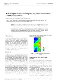 Pdf Reforming The Exhaust Passage Of Low Pressure Cylinder
