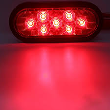 Tail Lights Leading Edge Lighting Tl 62720 Rk Pair Of 6 Oval Led Stop Turn Tail Light Grommet Mount Trailer Truck Rv Light Sealed Waterproof Two Light Kits Red Tail Lights