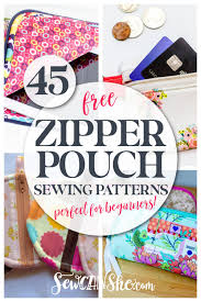 sew a zipper pouch 45 free sewing patterns