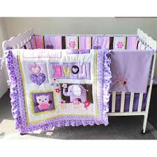 baby bedding set purple 3d embroidery