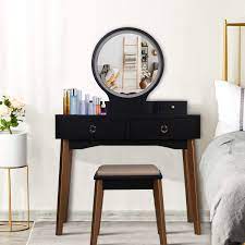 black and gold makeup vanity at lowes