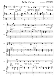 chorus bm7 e7 ta robe à fleur. Henri Salvador Jardin D Hiver Sheet Music For Piano Vocals Solo Musescore Com