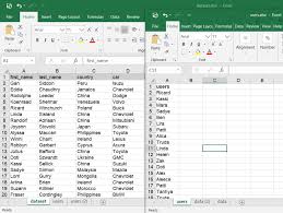 two spreadsheets in excel