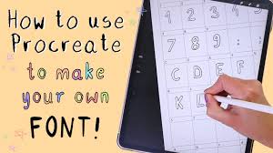 own fonts using procreate tutorial