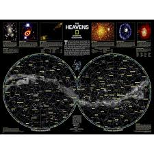 The Heavens Wall Map 30 5 X 22 75 Inches