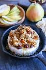 baked brie with pear topping