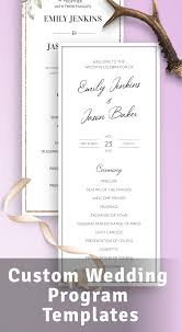 The birthday program is favored by the hosts who organize a sophisticated and elegant birthday party and clearly indicates all the details of the event. Wedding Program Templates Download Or Order Prints