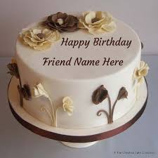 name on birthday cake for lovely friend