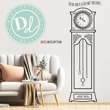 Detailed Antique Grandfather Clock Flat