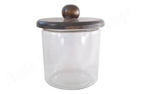 Vintage Rustic Glass Cookie Jar With
