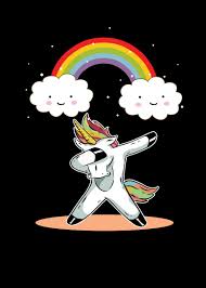 dabbing unicorn poster by mrcolorup