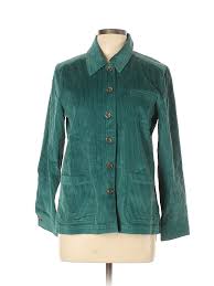 Details About Appleseeds Women Green Jacket 10 Petite