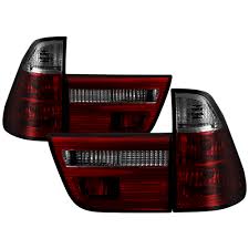 Bmw 00 06 X5 E53 Red Smoke Euro Style Rear Tail Light Set