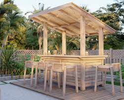 diy outdoor bar with roof plans diy