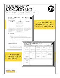 Grab a worksheet from the. Plane Geometry And Similarity Unit 7th Grade Ccss Maneuvering The Middle