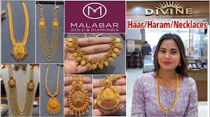 malabar gold long haram necklaces