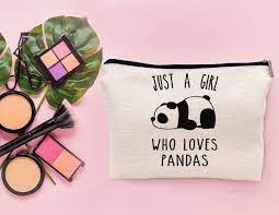 pandas cute panda bear makeup bag