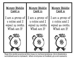 Many of us still like to solve such puzzles. Money Riddles Scavenger Hunt By It S Raining Resources Tpt