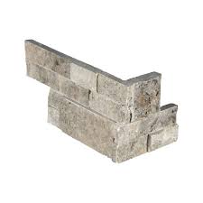 Silver Travertine Stacked Stone Msi