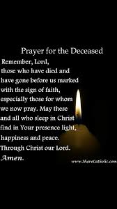Prayer For The Deceased Prayer For Deceased Prayer For