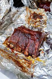 Slow Grilled Ribs In Foil gambar png
