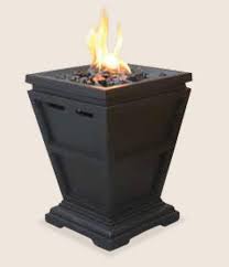 Uniflame Lp Gas Fire Pit Tabletop Column Collection Black
