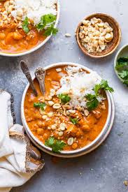 sweet potato and pea peanut stew