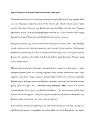 Perang diponegoro yang juga dikenal dengan sebutan perang jawa (inggris:the java war, belanda: Sejarah Pembuatan Monumen Sasana Wiratama Diponegoro