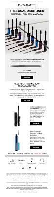 mac cosmetics to a newsletter subscriber