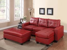 2511 sectional sofa set in red bonded