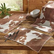 cowhide table runner 13x36 by park designs