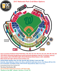 Nationals Park Opening Day Beer Map Dc Beer