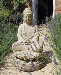 Lotus Buddha Stone Statue Garden