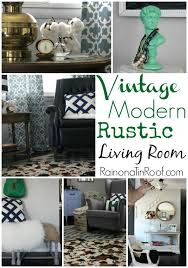 vintage modern rustic living room