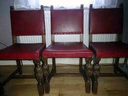 Solid Oak Carved Back Chairs