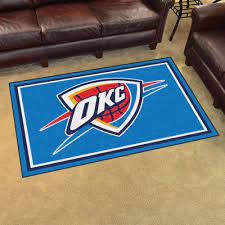 oklahoma city thunder area rug nylon