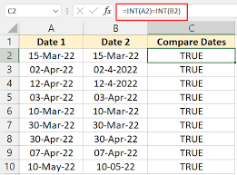 how to compare dates in excel greater