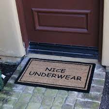 nice underwear funny doormat
