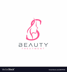 letter s beauty face logo design icon