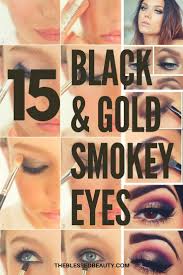 gold smokey eye tutorial gold and black eye makeup tutorial
