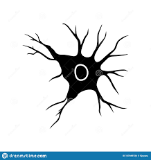 Nerve Cell Icon Flat Graphic Design Neuron Logo Stock
