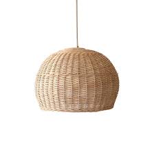 Rattan Basket Light Bamboo Ceiling Lamp Wood Chandelier