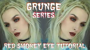 grunge series quick red smokey eye