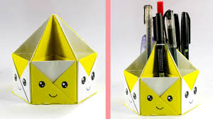 make pen stand origami pen holder